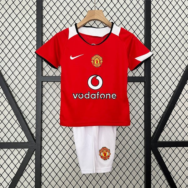 Camiseta Manchester United Primera equipo Niño Retro 2005 2006